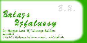 balazs ujfalussy business card